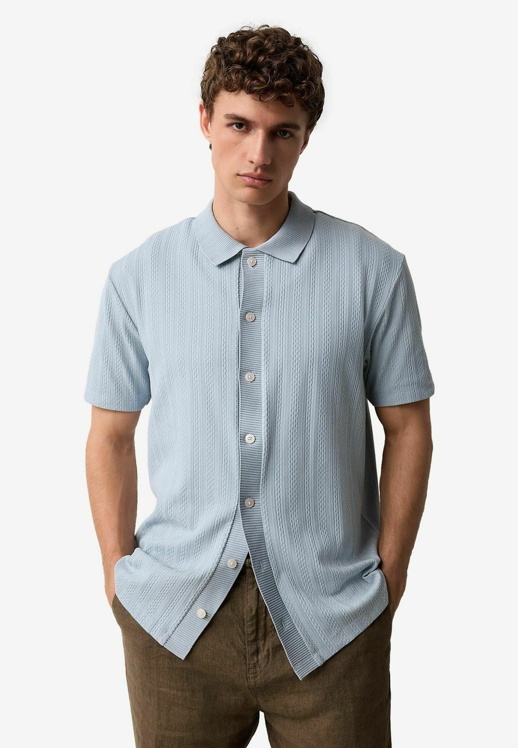 

Рубашка TEXTURED SHORT SLEEVE Next, синий