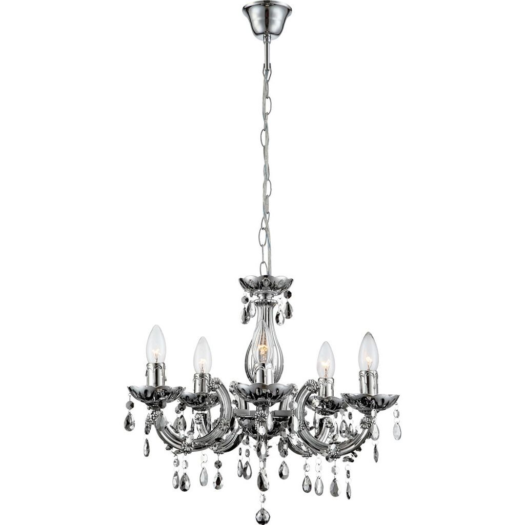 

Светодиодная люстра, хром, серебро, акриловый декор, В 128 см etc-shop