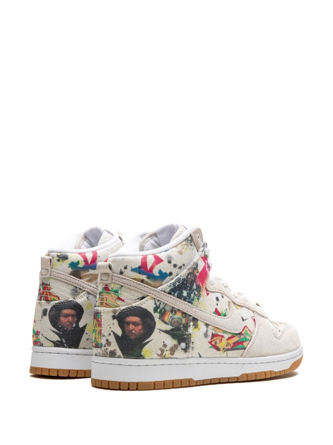 Nike кроссовки SB Dunk High 'Rammellzee' из коллаборации с Supreme, белый — фото 3