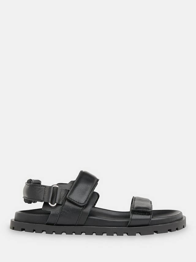 Спортивные сандалии Ria на липучке из кожи Whistles, Black
