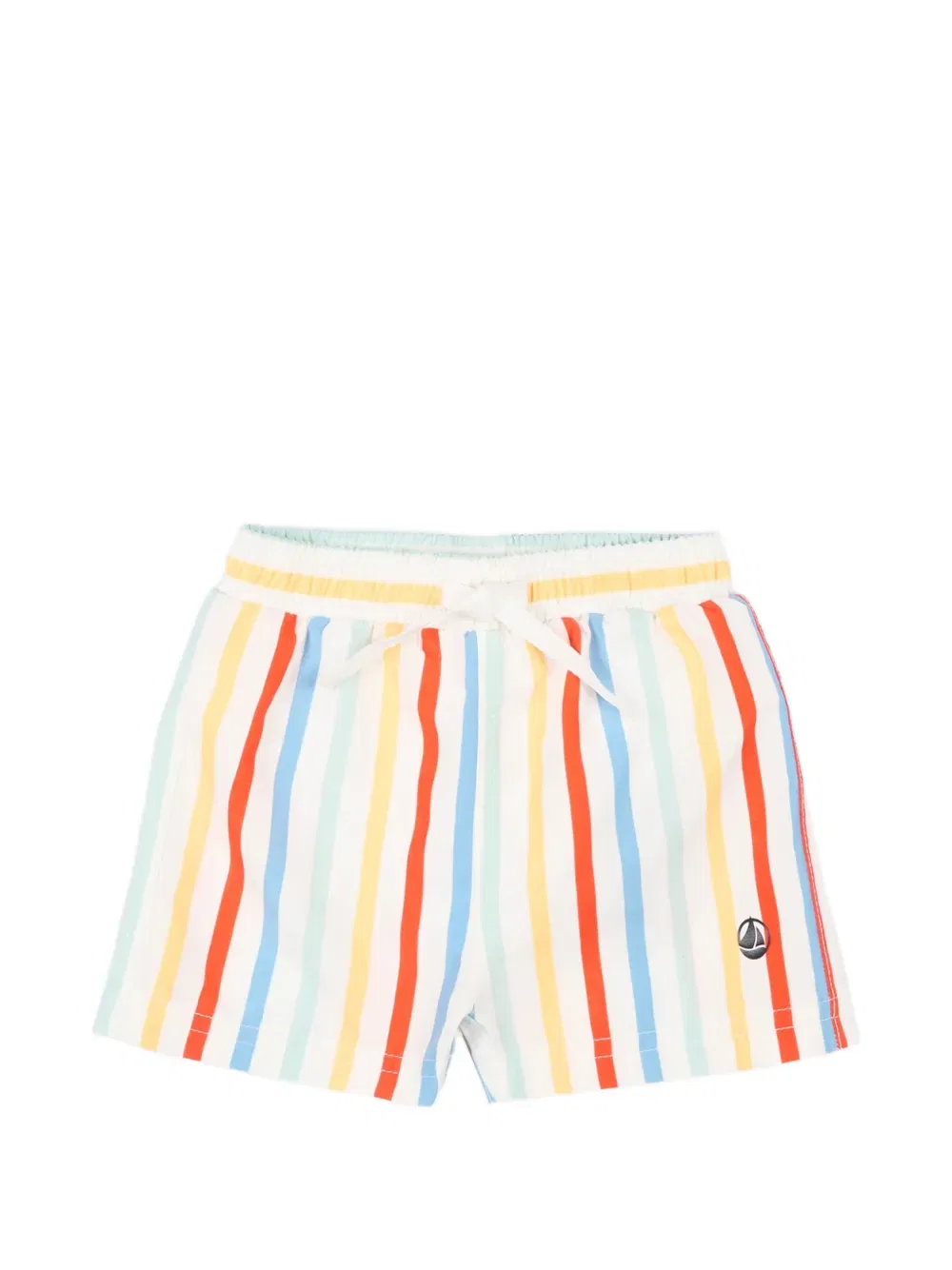 Полосатые плавательные шорты Petit Bateau, белый