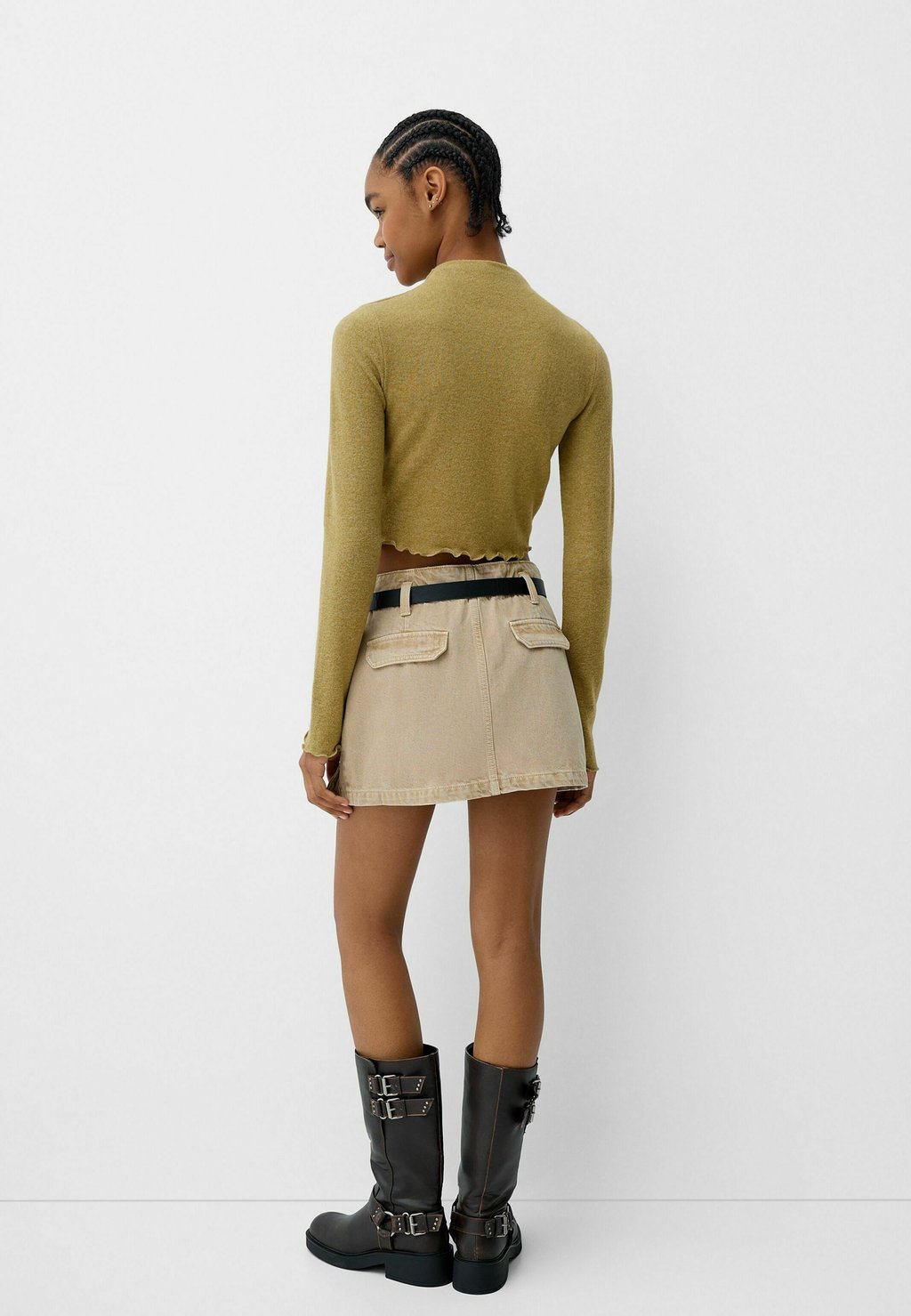 

Джемпер HIGH NECK Bershka, зеленый