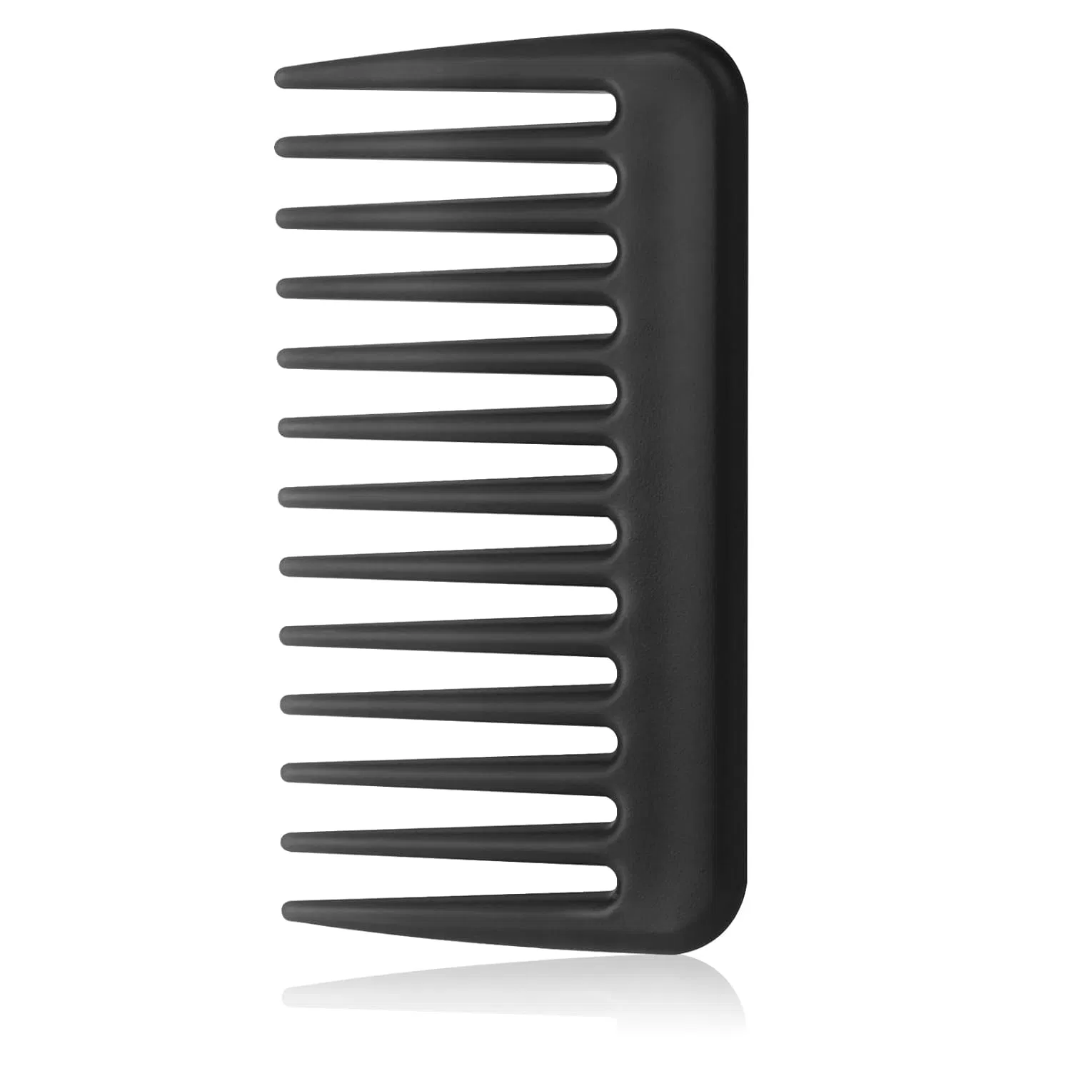 Портативная расческа с широкими зубьями для кудрявых волос Mozeat Lens, Black