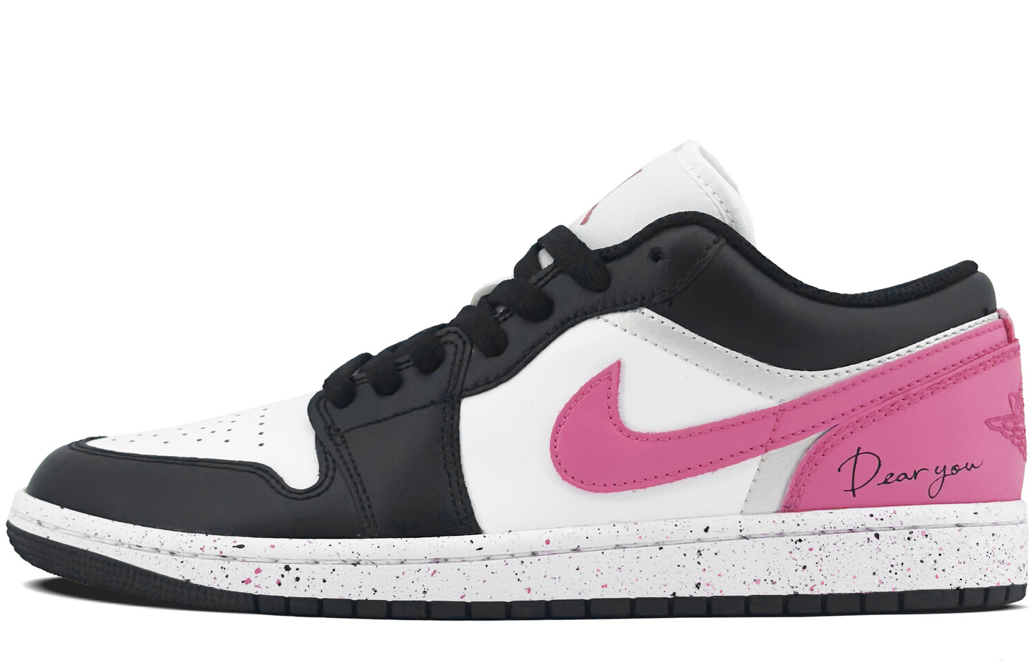 

Кроссовки Air Jordan 1 Vintage Basketball Shoes Unisex Low-top White/pink/pearlescent Silver, розовый