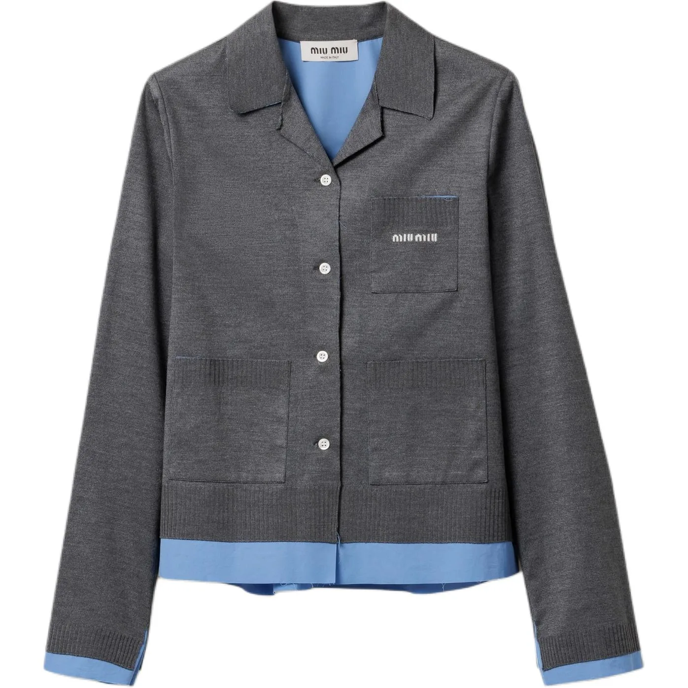 MIU MIU Футболка Women's Gray Blue