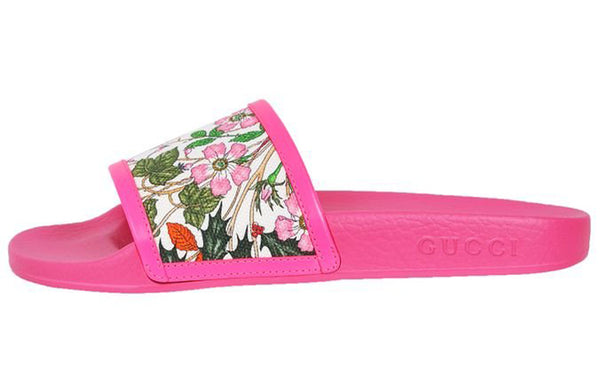 Тапочки pursuit pool slide 'pink floral' Gucci, розовый — фото 2