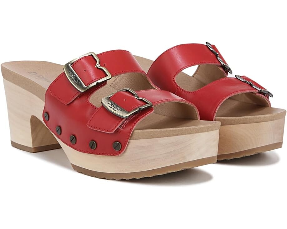 Сандалии Dr. Scholl's Original Vibe Platform Slide, цвет Heritage Red Leather