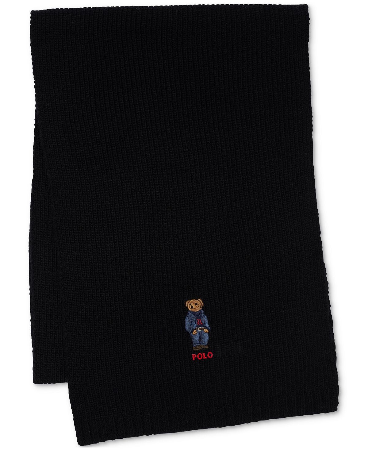 

Мужской однотонный джинсовый шарф с медведем Polo Ralph Lauren