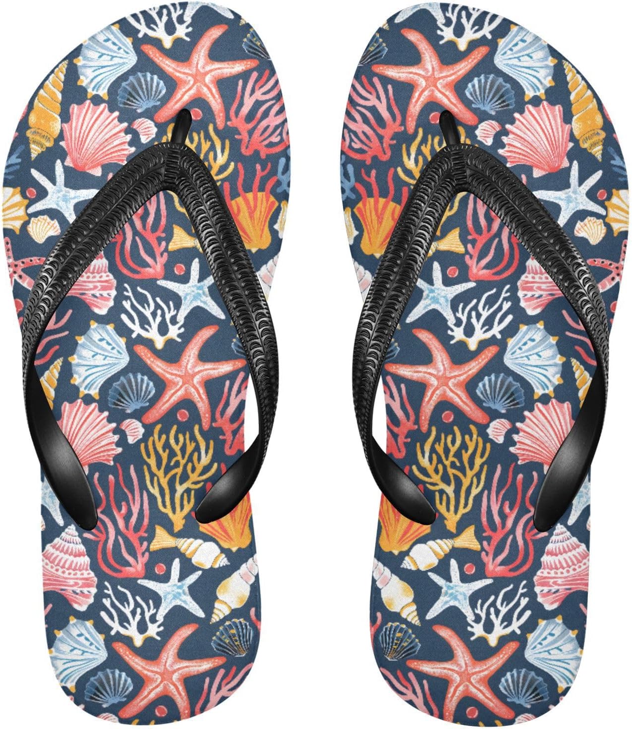 

Женские и мужские шлепанцы с морской звездой и ракушкой, женские тапочки, мужские сандалии, шлепанцы для душа, летние нескользящие шлепанцы для плавания, пляжа и ванной Mnsruu, Starfish A8344