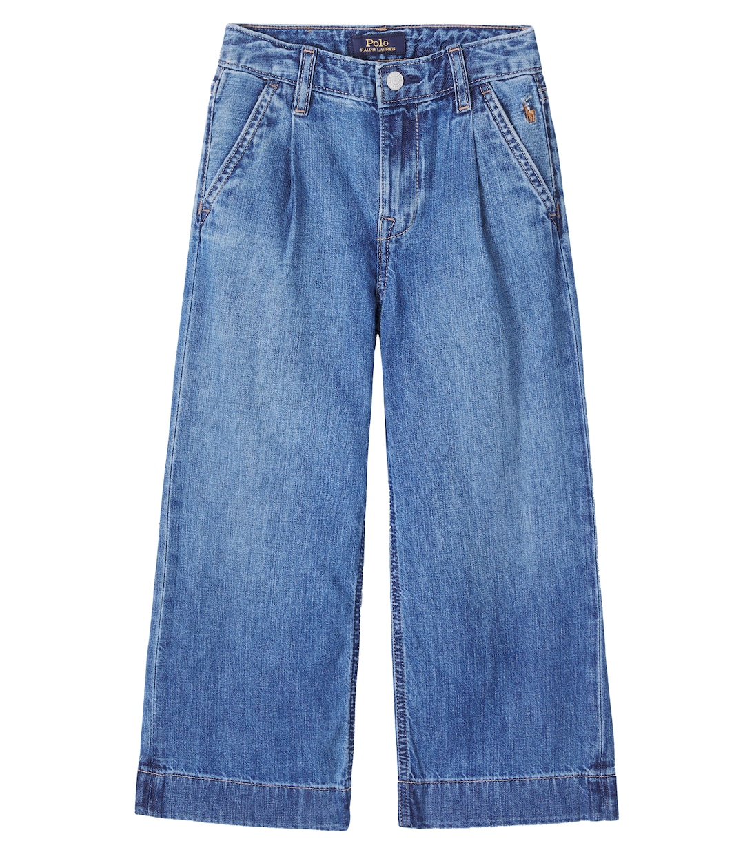 

Джинсы с высокой посадкой и широкими штанинами Polo Ralph Lauren Kids, Peajay Wash