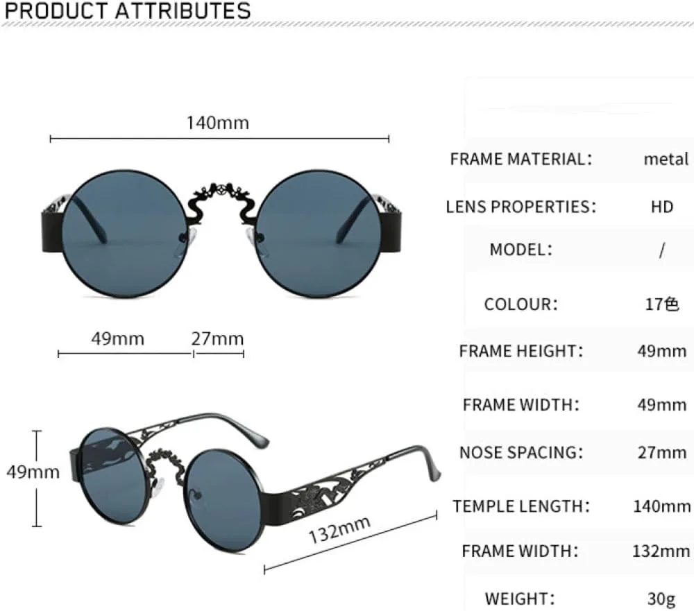 

Модные солнцезащитные очки 2027 года для женщин: круглые, металлические, с защитой от УФ-излучения UV400; классические очки для мужчин MTZJH, Mtyj126 Blue Silver
