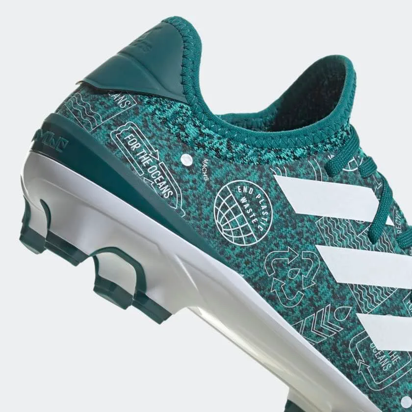 Футбольные бутсы Adidas Gamemode Knit для взрослых унисекс, для твердого грунта, белый/зеленый — фото 2