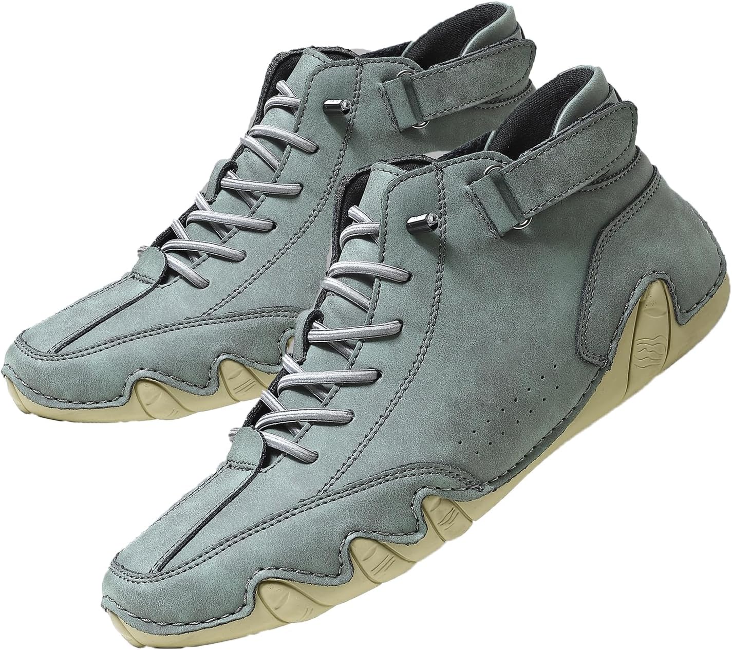 

Ортопедические кроссовки для мужчин и женщин, водонепроницаемые и дышащие, высокие короткие ботинки для хайкинга, кемпинга и вождения, всесезонные высокие Ermopatry, темно-зеленый