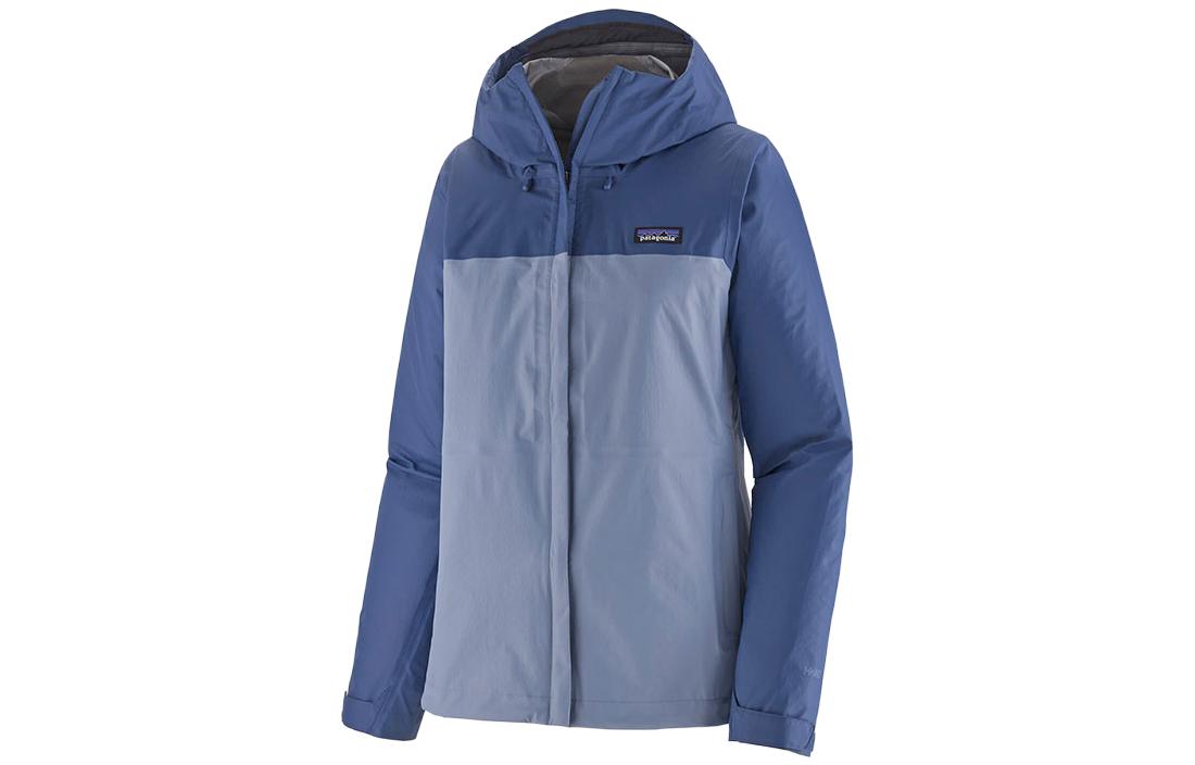 

Patagonia Трехслойная дождевая куртка с логотипом, Electric Blue/Light Current Blue