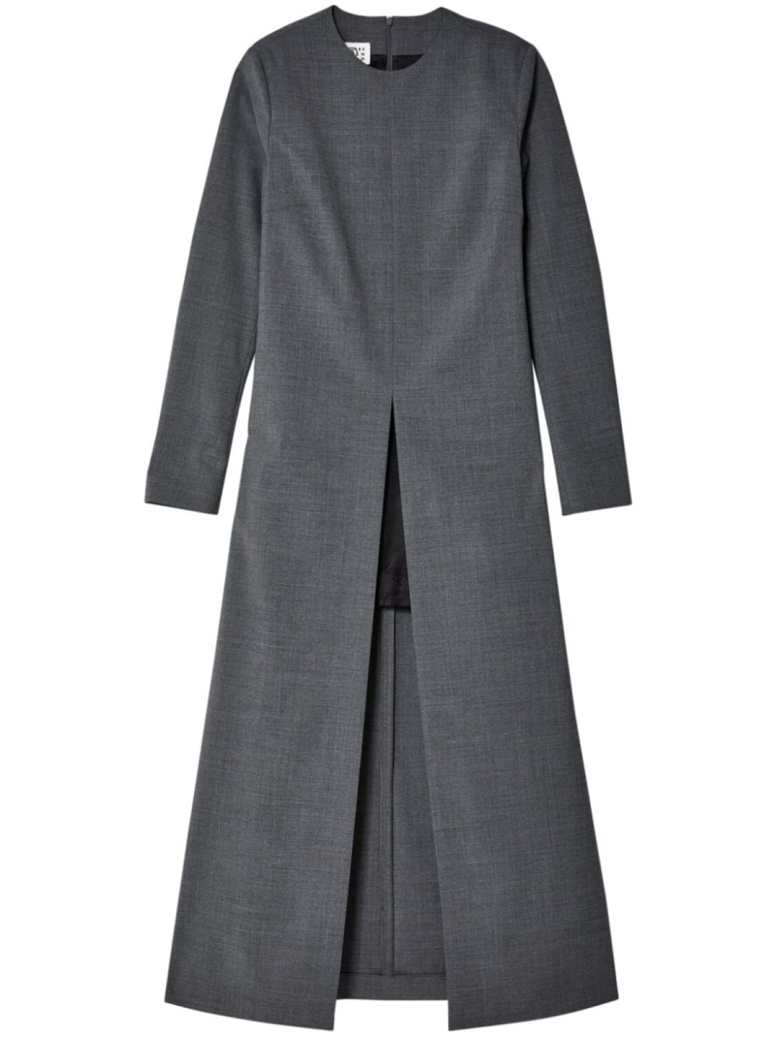 

MM6 Maison Margiela платье с длинными рукавами из смеси натуральной шерсти, серый
