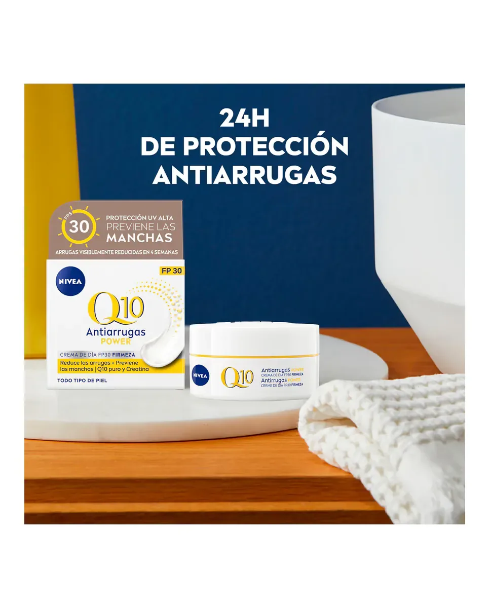 Крем для лица SPF30 NIVEA Дневной Q10 Power против морщин — фото 4