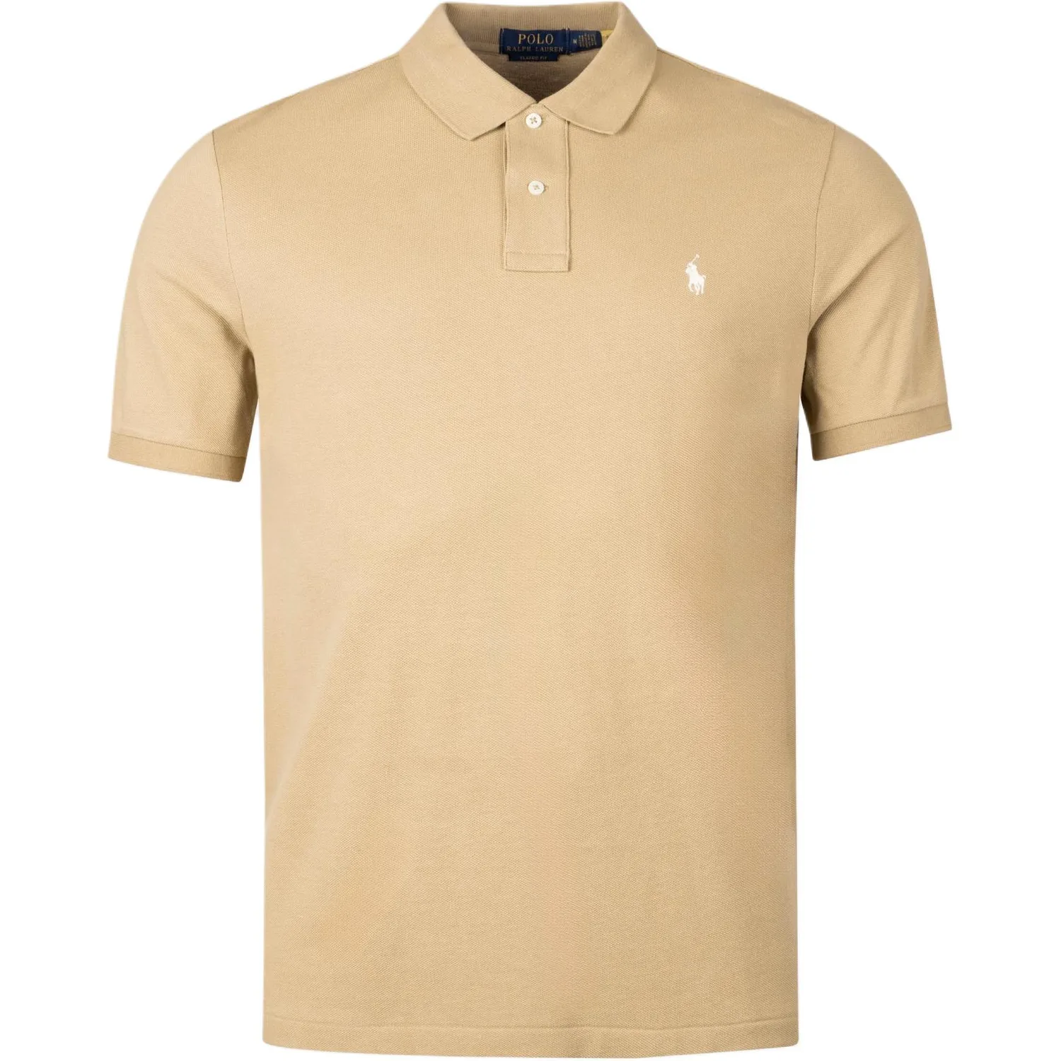 Хлопковая поло с вышивкой пони Polo Ralph Lauren, Tan