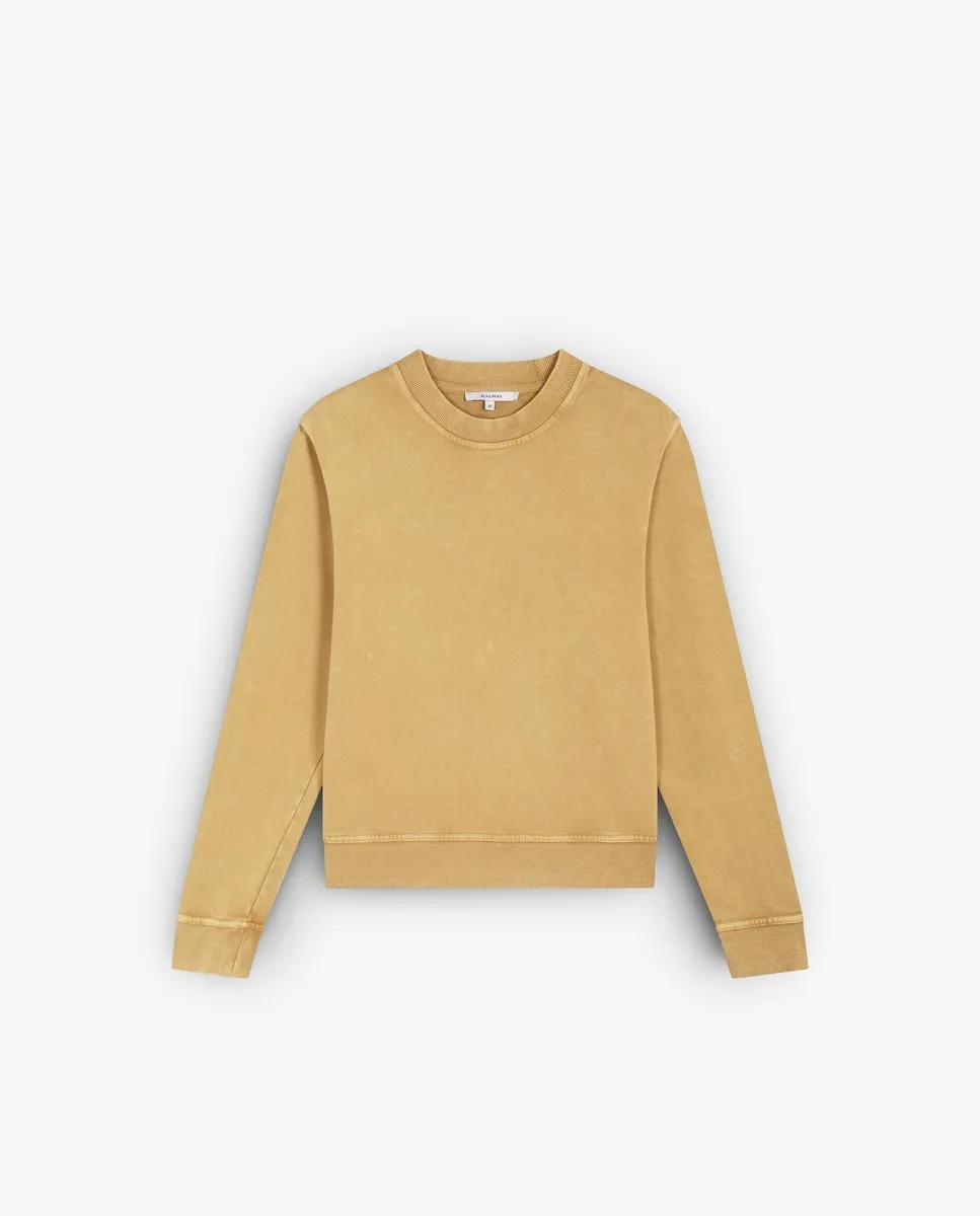 

Женская толстовка с черепом на спине Scalpers, горчичный