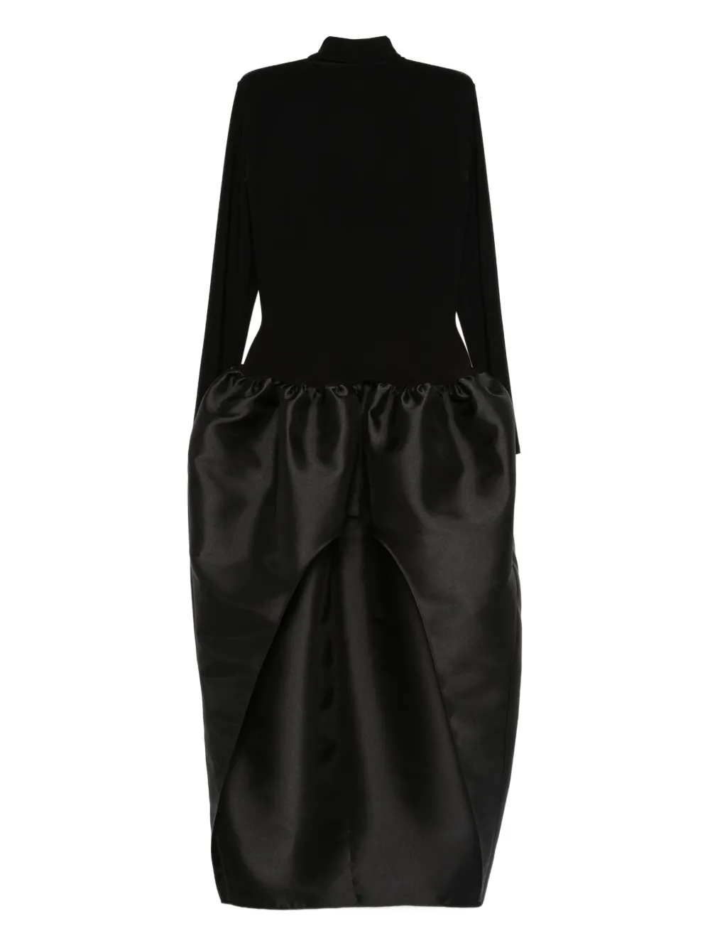 

Присборенное платье с высоким воротником Atu Body Couture, черный