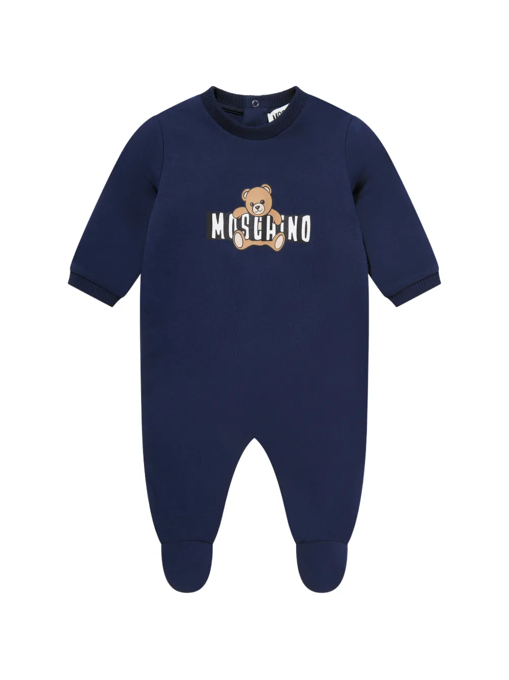 Комплект боди с логотипом Moschino Kids, синий — фото 2