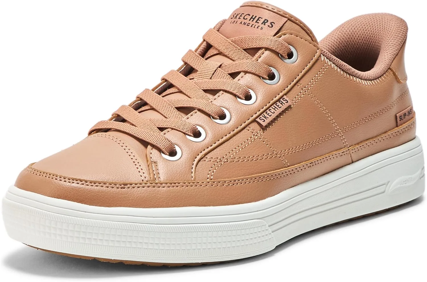 Мужские слипоны Skechers Arch Fit Arcade - Catch Ya There Hands Free, светло-коричневый