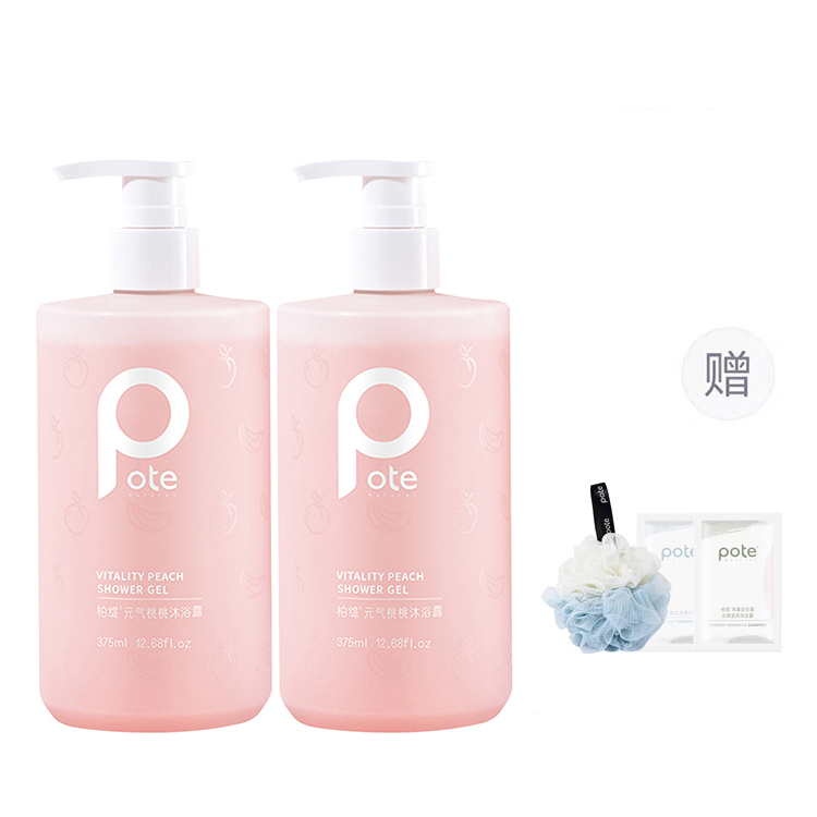

POTE Гель для душа Fresh Look с персиковым ароматом глубокое очищение для снятия зуда медово-персиковый аромат 375мл/475мл