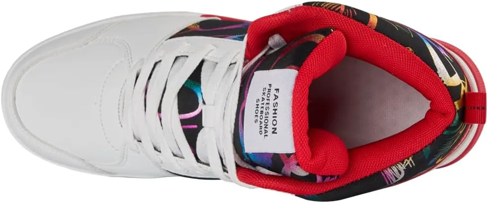 

Мужские модные кроссовки высокие, скейт shoes, стильные повседневные хип-хоп кеды MG ZERVIX, белый