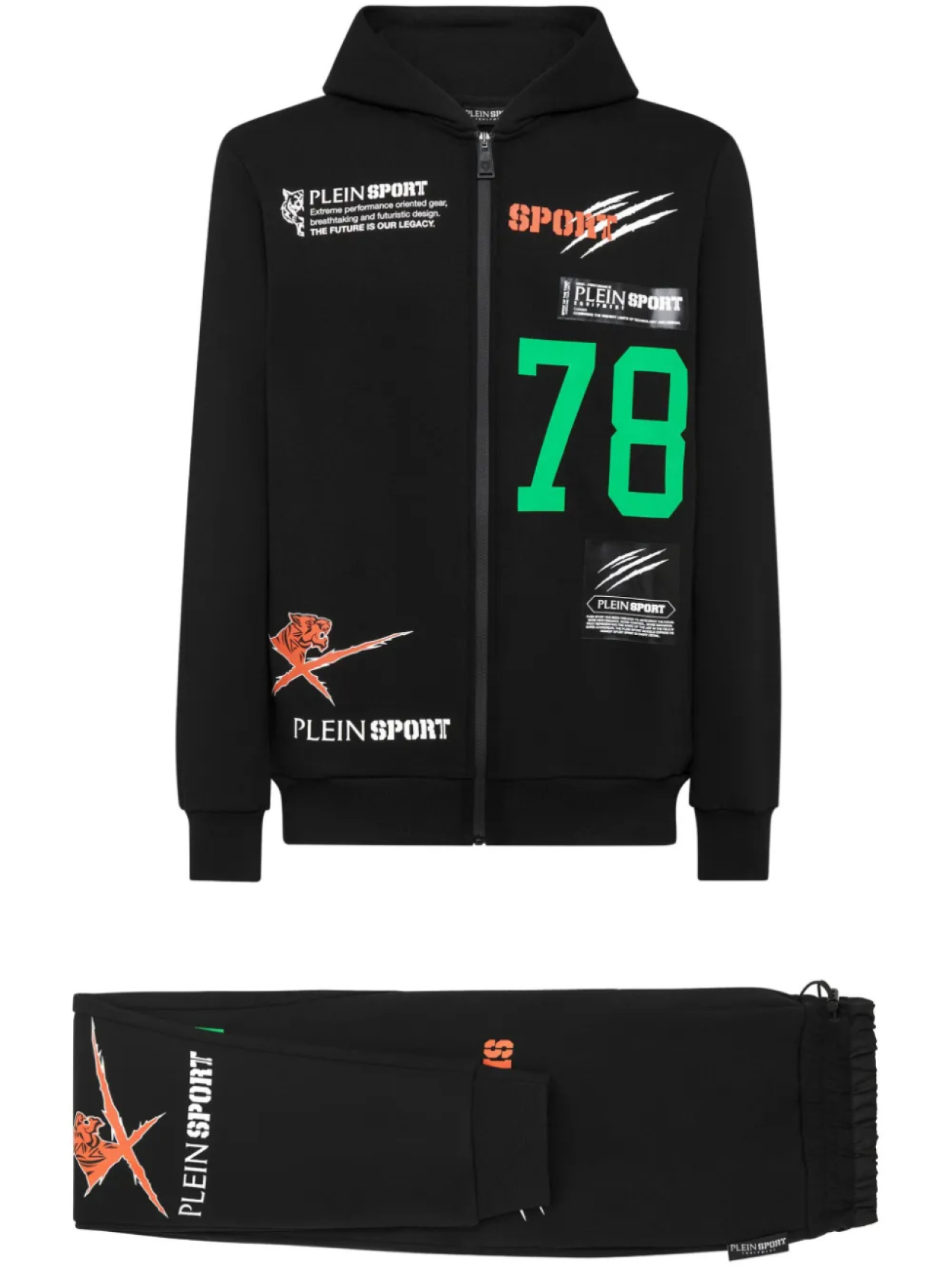 

Plein Sport спортивный костюм с графичным принтом, черный