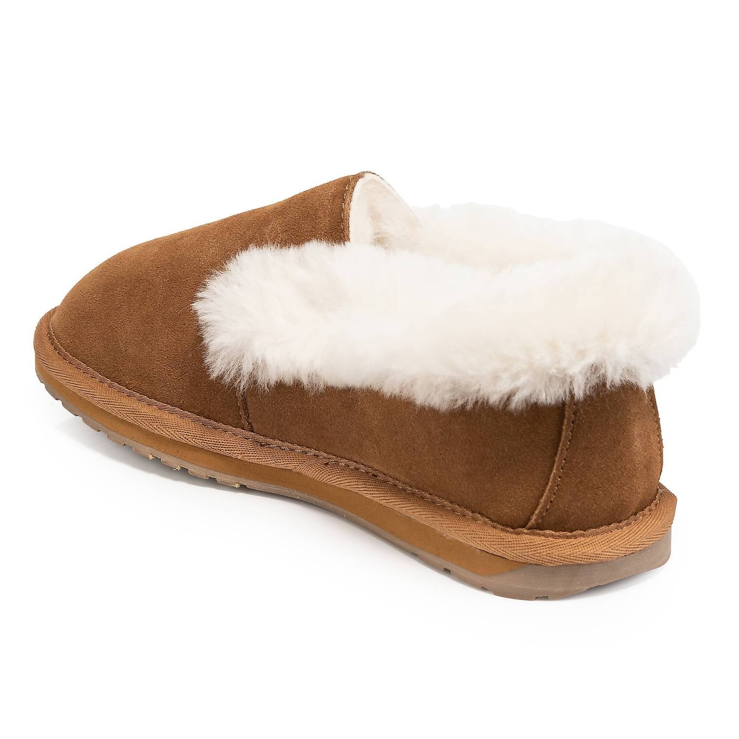 Женские тапочки Blanche Cuff High Vamp в каштановом цвете EMU Australia, цвет chestnut — фото 3