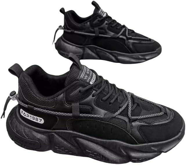 

Мужские кроссовки для бега по шоссе, тенниса и прогулок, с амортизацией, спортивные повседневные кроссовки для мужчин Hhhchpm, черный