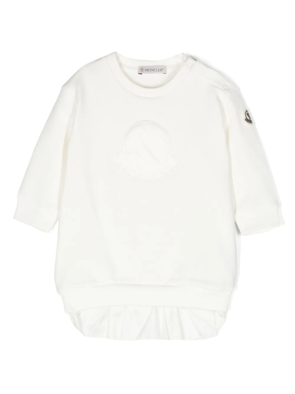 

Многослойное платье-толстовка Moncler Enfant, белый