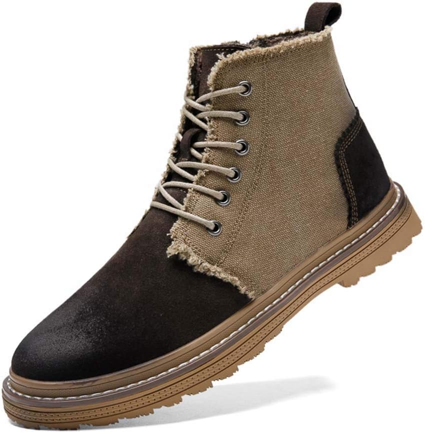 

Мужские ботинки Bitiger зимние для пеших прогулок на открытом воздухе, с меховой подкладкой, нескользящие, легкие зимние рабочие ботинки, коричневый