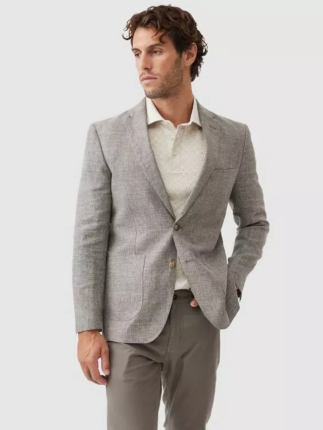 

Блейзер Rodd & Gunn The Cascades Slim Fit Wool & Linen Blend, цвет mink