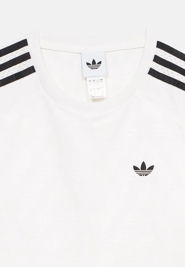 Свободная футболка прямого кроя с принтом для подростков Adidas Originals, White/Black — фото 4