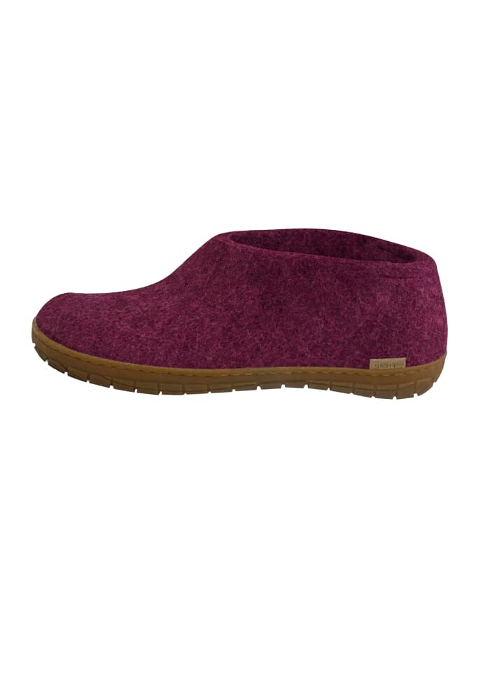 Тапочки glerups Hausschuh Naturkautschuksohle, цвет cranberry