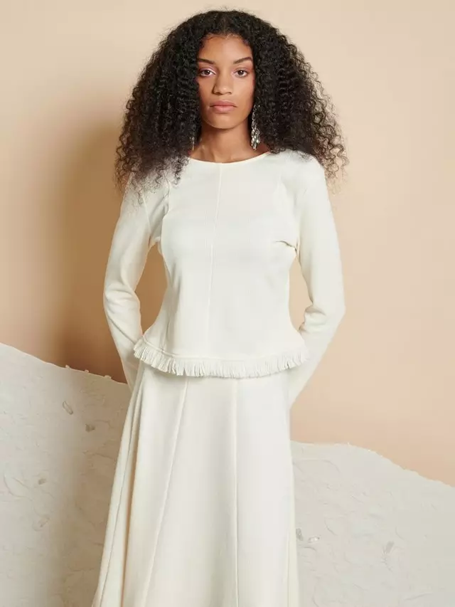 

Топ GHOSPELL Kimberley Knit, кремовый