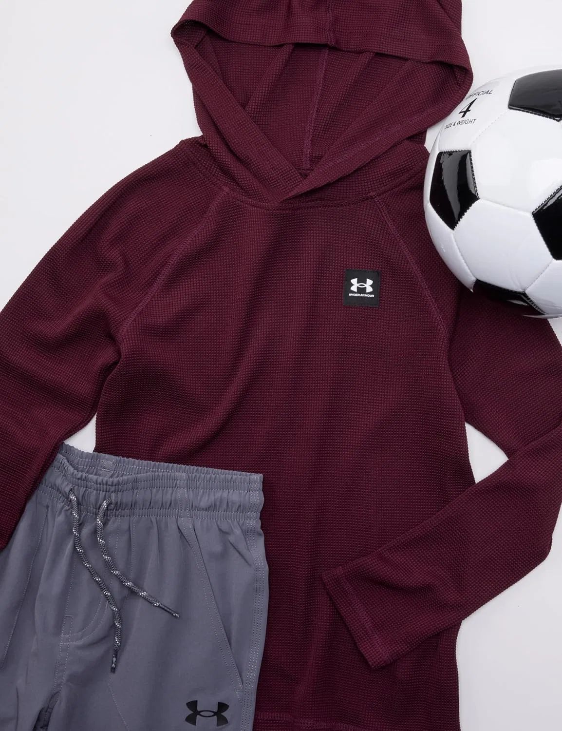 Детская толстовка Under Armour из коллекции Outdoor, Maroon Hooded — фото 3