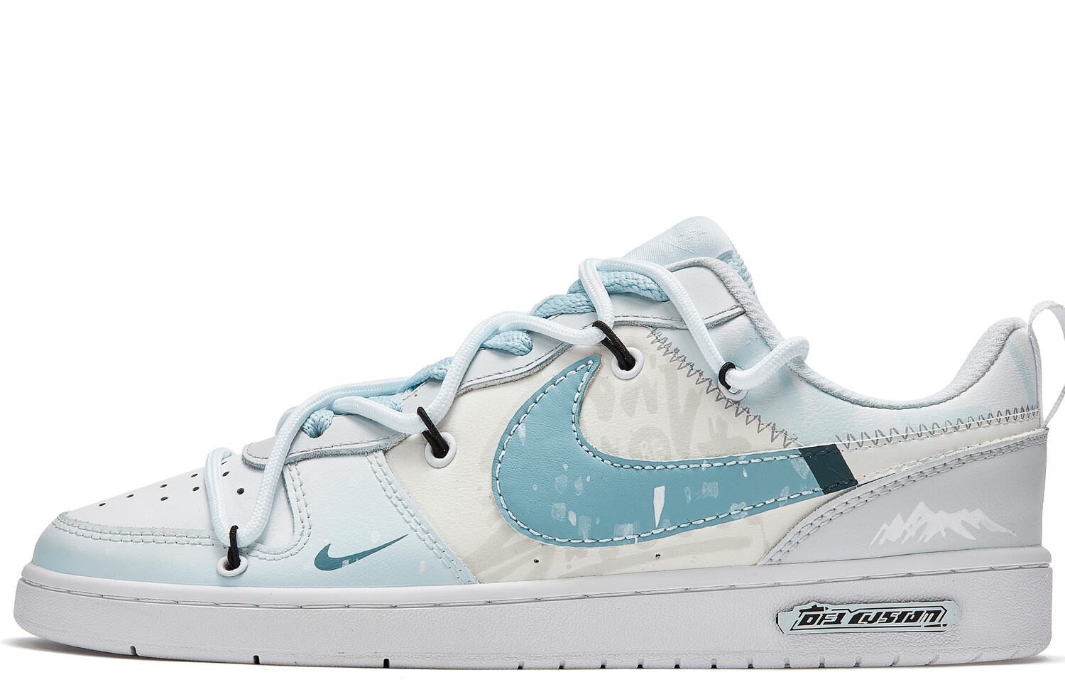 

Кроссовки Nike Court Borough Skateboard Shoes Women's Low-Top Blue White, синий/белый