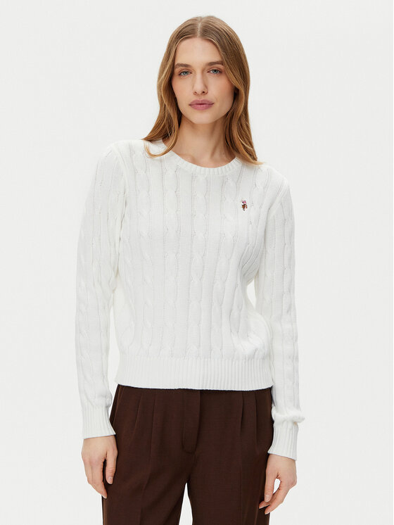 

Свитер обычного кроя WUP0398 U.S. Polo Assn., белый