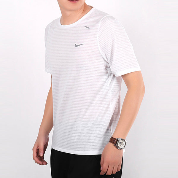 Футболка logo pattern training sports short sleeve white Nike, белый — фото 4