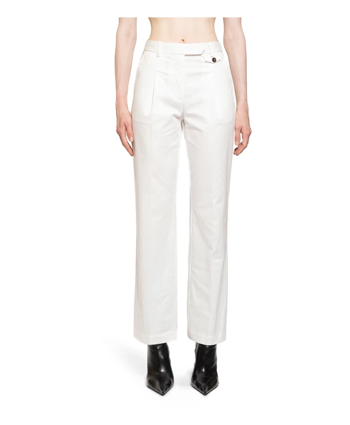 

Кремовые парусиновые брюки прямого кроя The Garment, белый