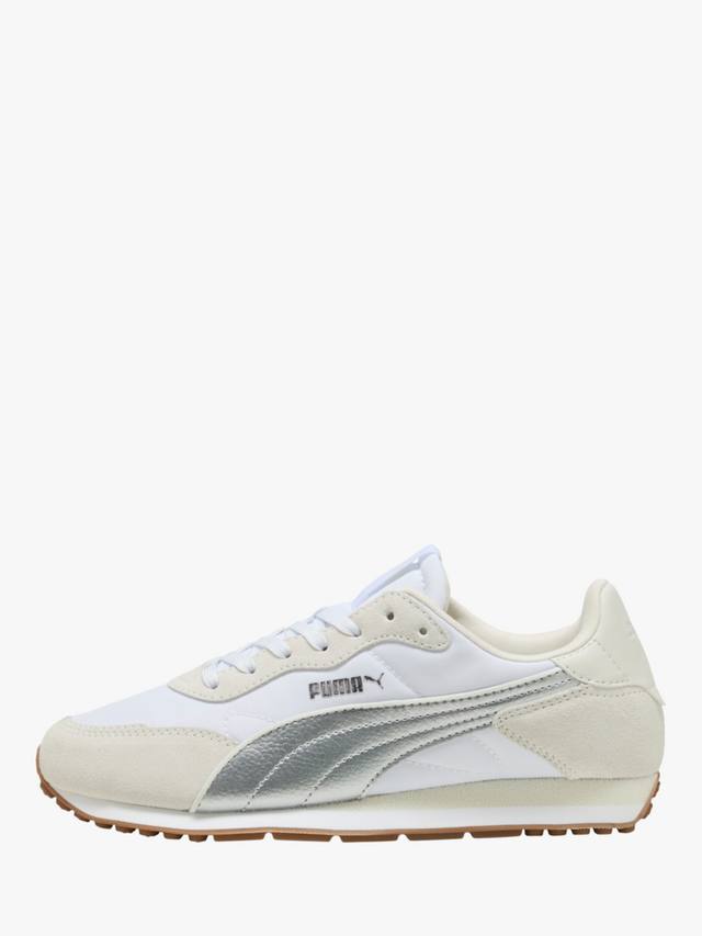 St Miller Rose замша Lace Up Trainers PUMA, White/Off White/Silver — фото 4
