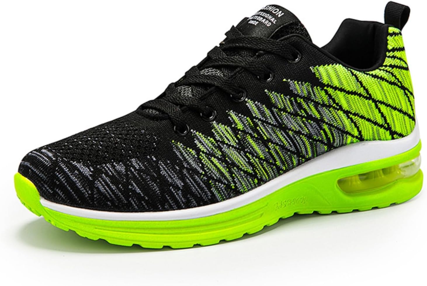 

Унисекс кроссовки для бега весна 2025, низкие, с дышащей сеткой, с амортизированной подошвой, легкие повседневные кроссовки для мужчин и женщин Azttoztto, черный/зеленый