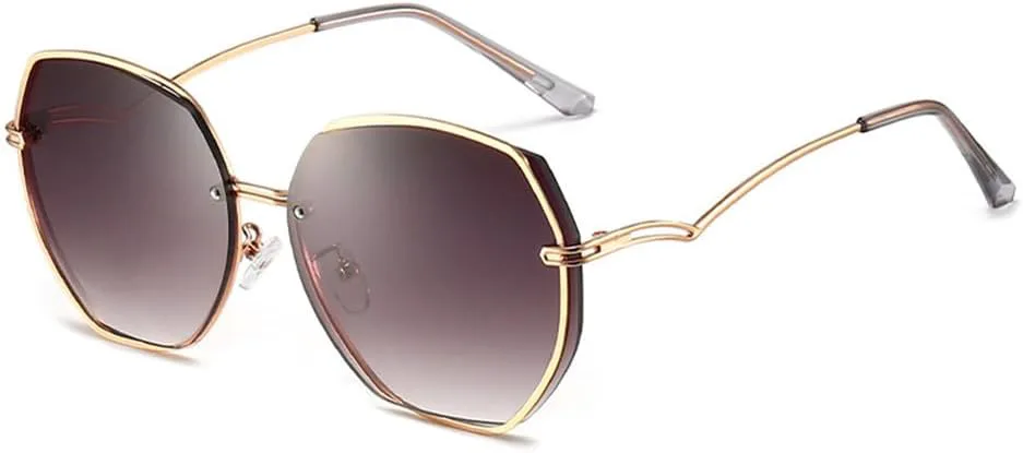 

Женские солнцезащитные очки без оправы, металлическая оправа, винтажные многоугольные солнцезащитные очки в форме пружин, защита от ультрафиолета UV400 generic, 4