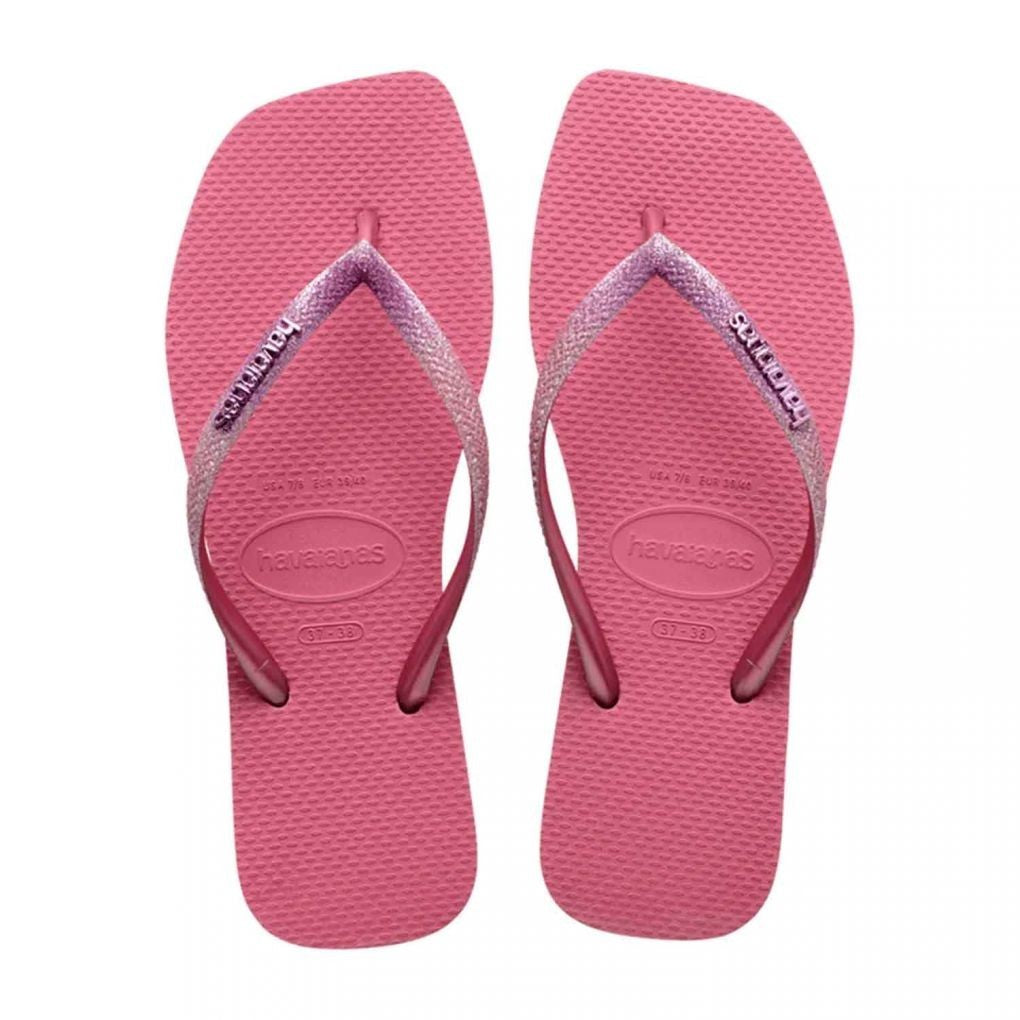 Havaianas Slim 4148102-1750 Женские сандалии Розовый глиттер Шлепанцы — фото 3