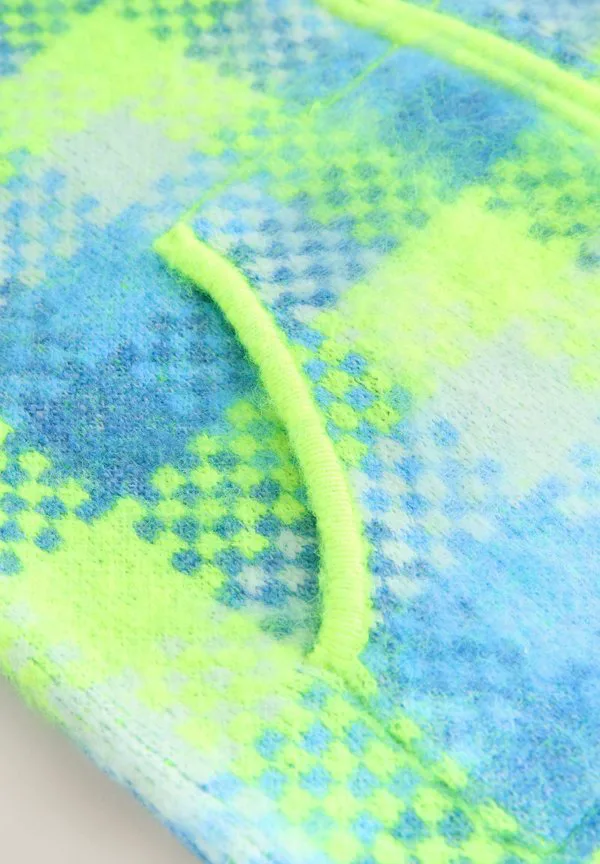 Жилет прямого кроя на молнии, с начесом Next, Fluro Yellow/Blue Check — фото 2