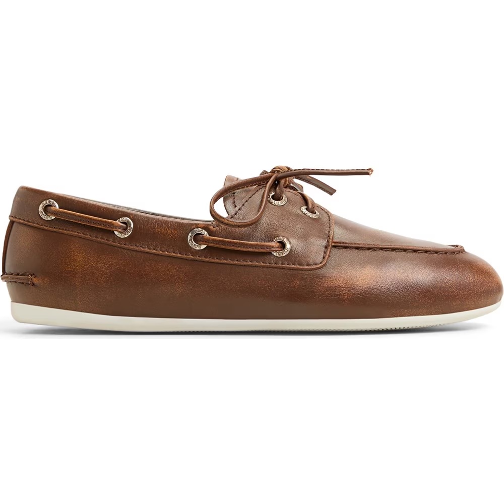 Тонкие кожаные туфли-лодочки Sperry, коричневый — фото 2