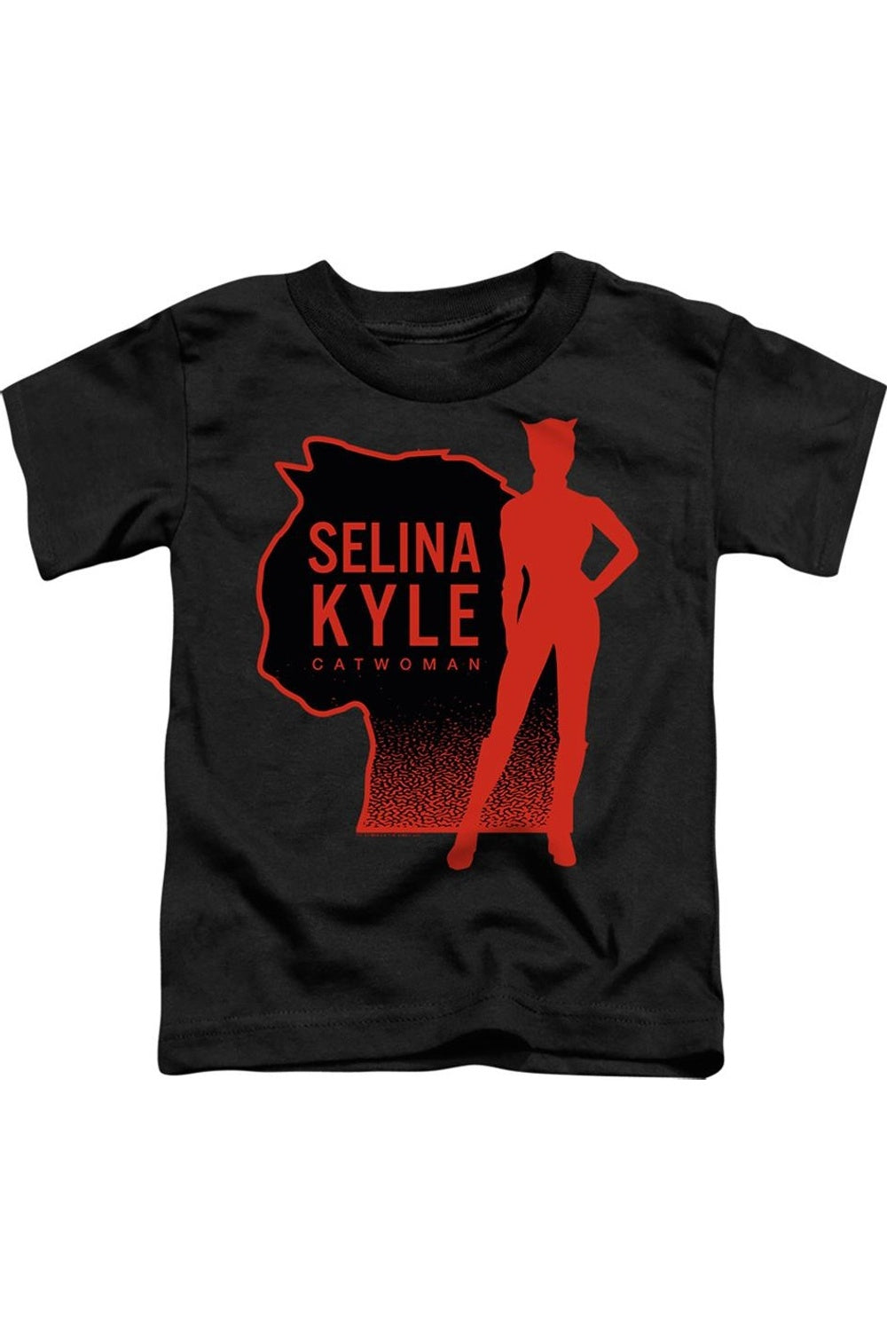 

Футболка с коротким рукавом для малышей The Batman Selina Kyle Catwoman Gildan, черный