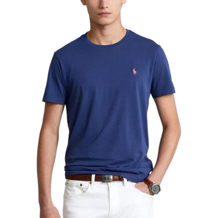 Футболка мужская синяя Polo Ralph Lauren — фото 3