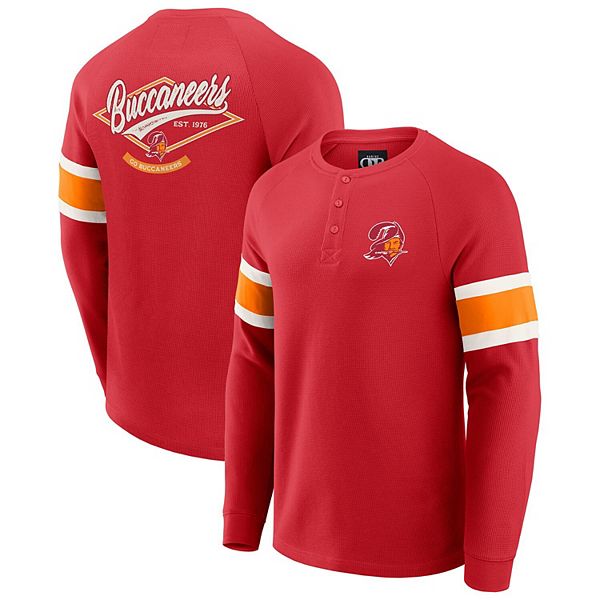 

Мужская красная футболка-хенли Tampa Bay Buccaneers с длинным рукавом реглан Darius Rucker Collection By Fanatics
